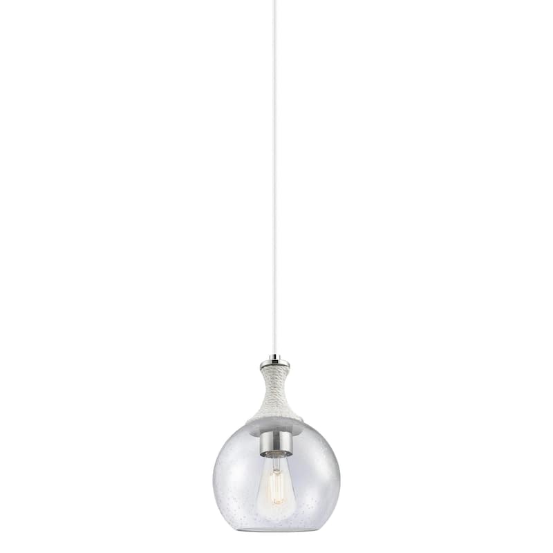 Innovations Lighting 415-1PR-12-8 Astor Pendant Astor 8" Wide Mini - Polished Nickel / Seedy