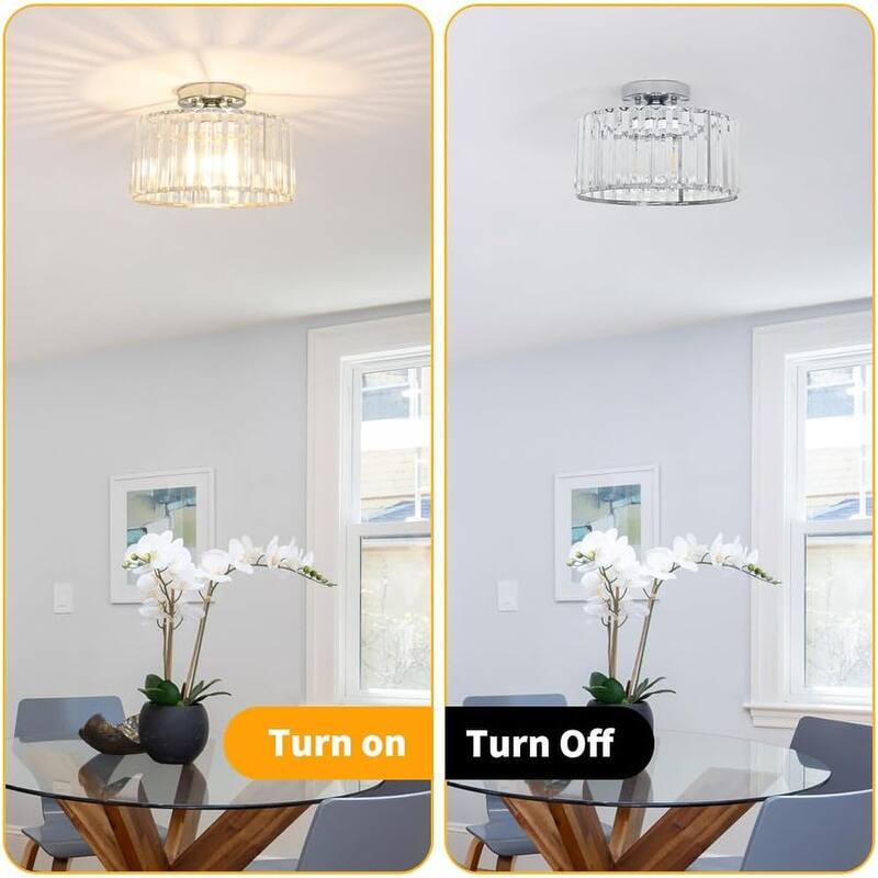 Ceiling Light Fixture, Modern Semi Flush Mount Ceiling Light