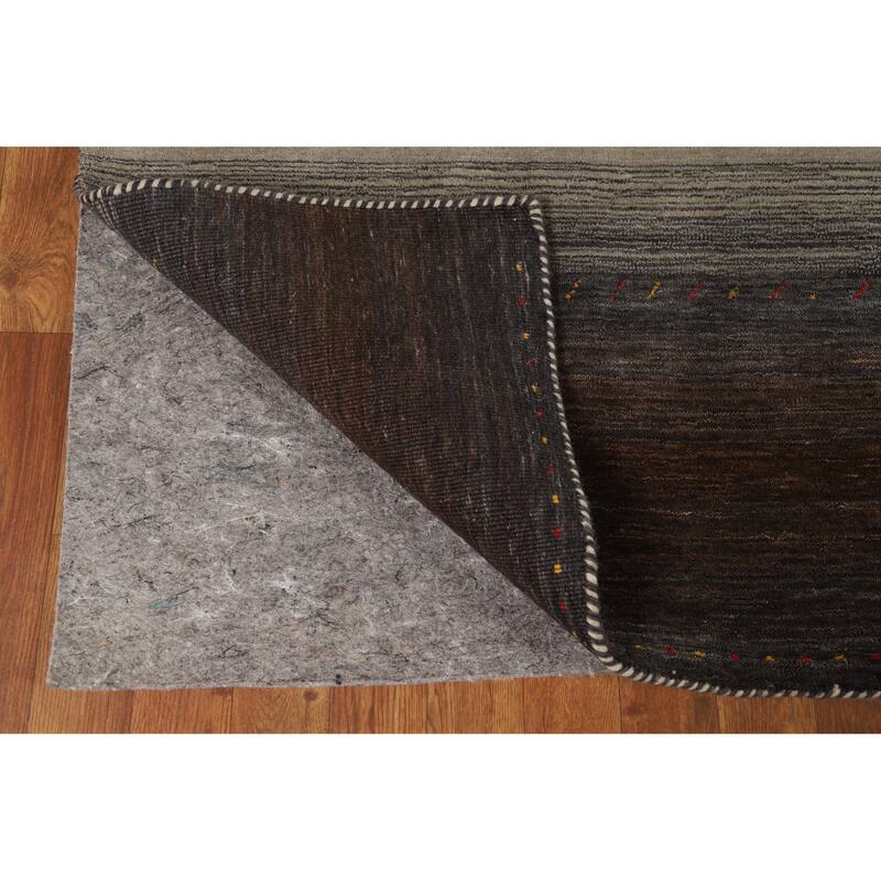 Hand Knotted Oriental 100% Wool Carpet Tribal Animal Pictorial Brown Gabbeh Area Rug - 5' 10'' X 4' 1''