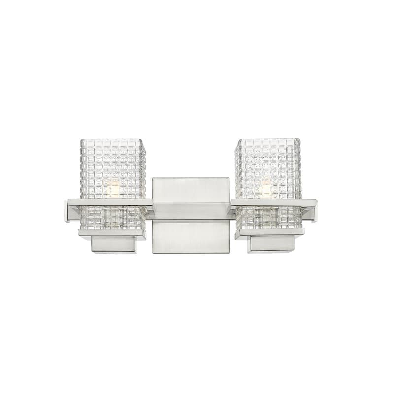 Innovations Lighting Wellfleet - 2 Light 15" Bath Vanity Light - Clear/Satin Nickel