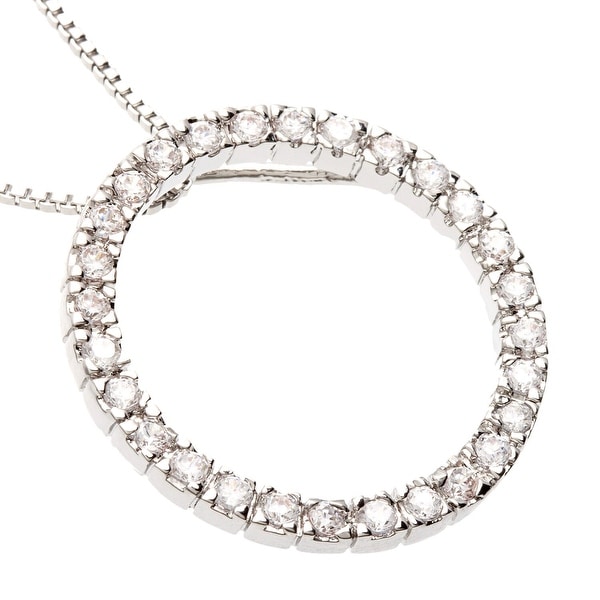 Eternity Circle CZ Necklace by Simon Frank Designs (18" Chain)