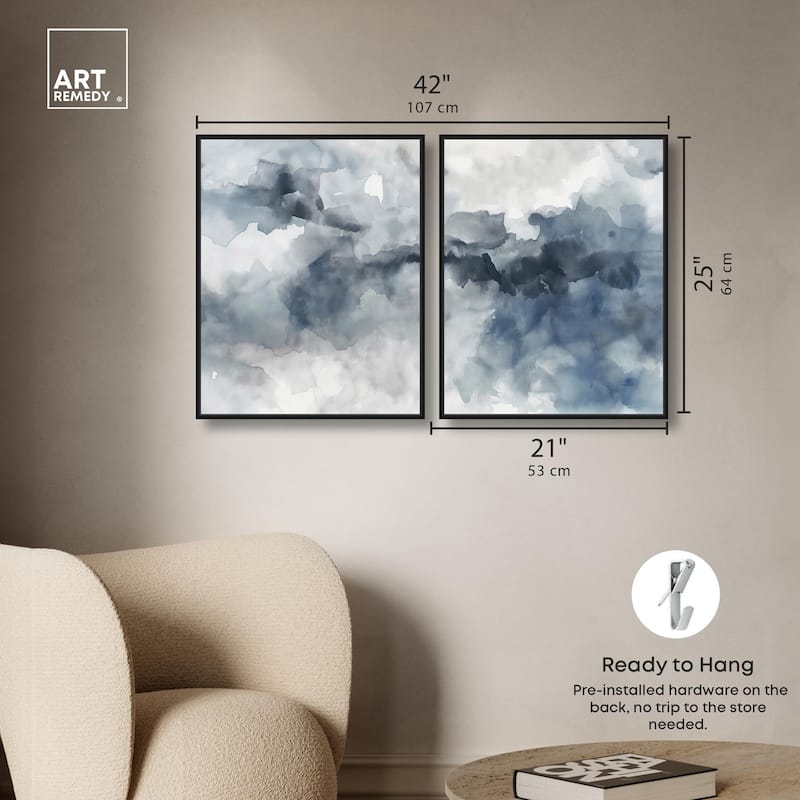 Calming Tides Canvas Set of 2 by Art Remedy