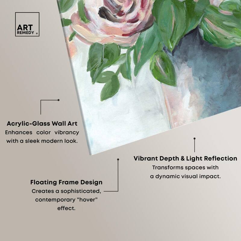 Flowers from my Garden Acrylic by Art Remedy, Ready to Hang
