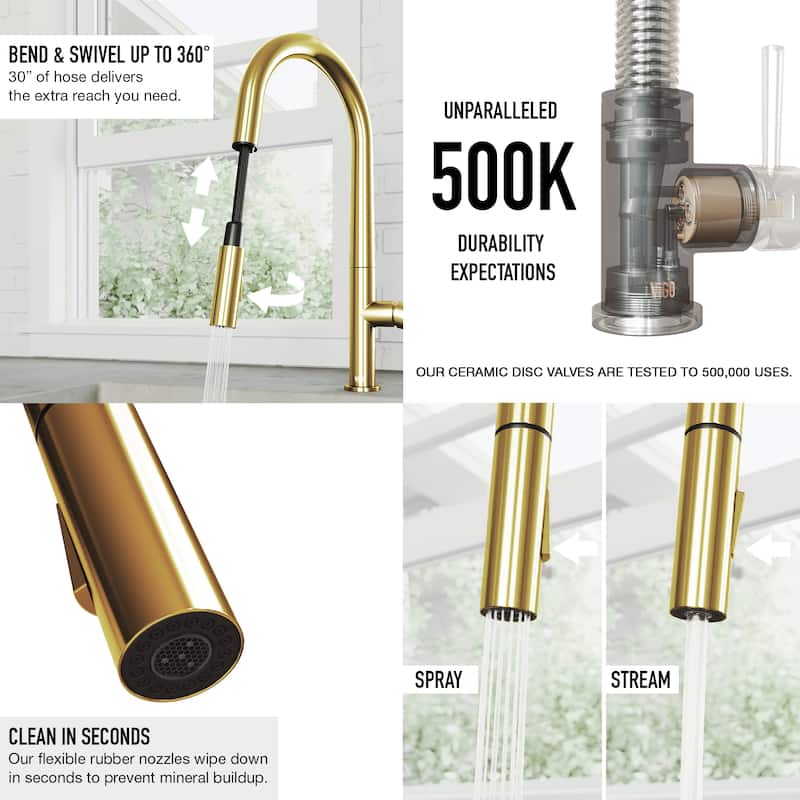 VIGO Greenwich Pull-Down Spray Kitchen Faucet