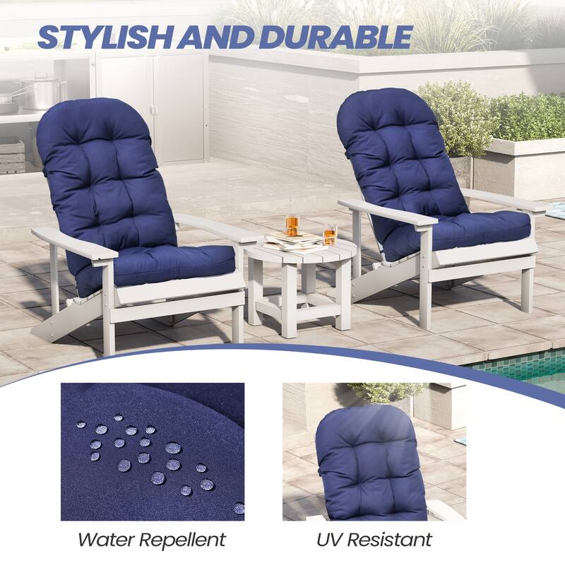 Adirondack Style Patio Outdoor Chair Cushion for Adirondack Chair or Lounge Rocking Chair - See picture