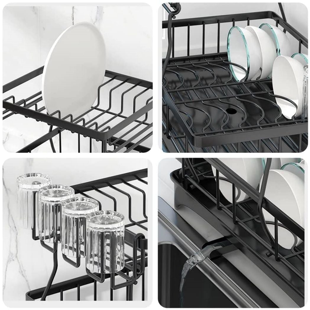 Werseon Dish Drying Rack for Kitchen Counter, 2 Tier Dish Racks