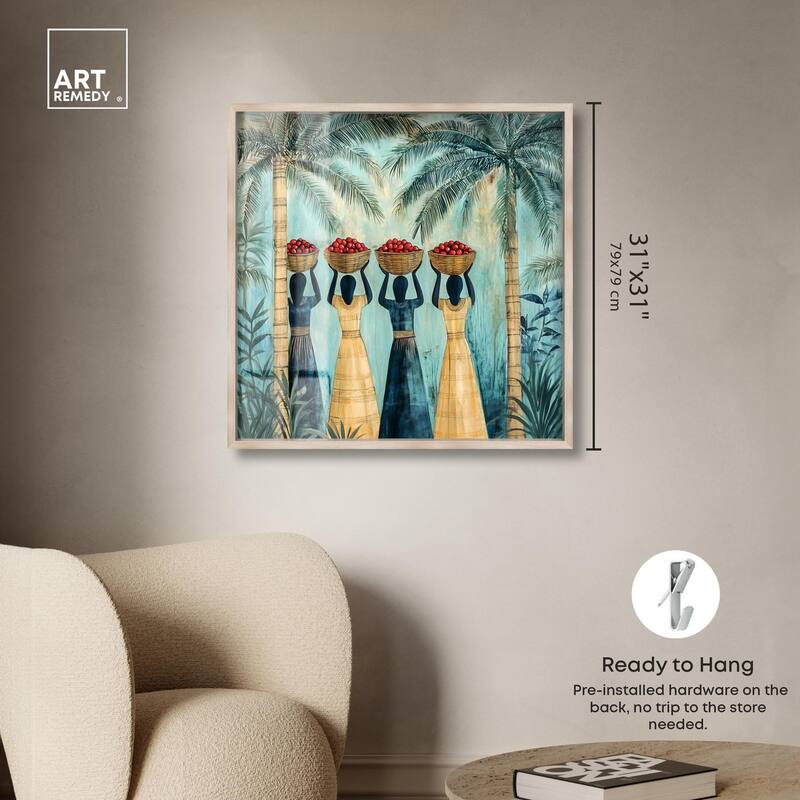 Walk Under Palms Shadowbox by Art Remedy