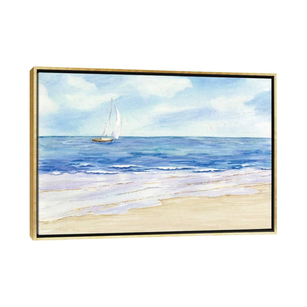 iCanvas "Sailboat & Seagulls I" by Tara Reed Framed