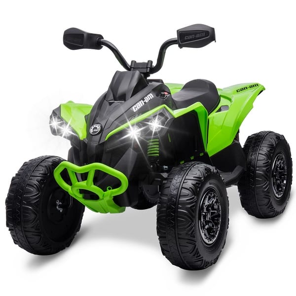 slide 2 of 42, 12V Kids ATV Ride on Toy Car Bombardier Licensed BRP Can-am 4 Wheeler Green