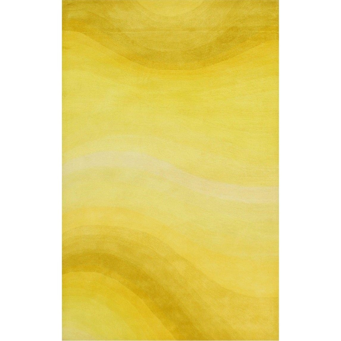 Home Decor EORC Hand-Tufted Wool Desertland Rug, Yellow Vibrant & Stylish Area Rug for Adding Warmth and Contemporary Charm