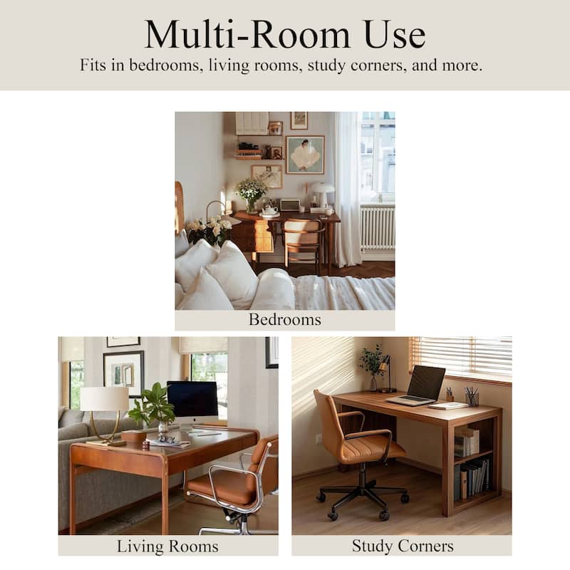 CraftPorch Classic 43 Inch Writing Desk with 3- Open Shelf