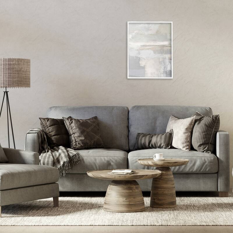 Stupell Cascading Soft Neutrals Framed Giclee Art Design By Rachel Springer