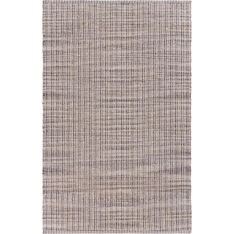 Violet Farmhouse Checkered Hand-Woven Jute Indoor Area Rug by Sevita - 7'9" x 9'9" - Grey