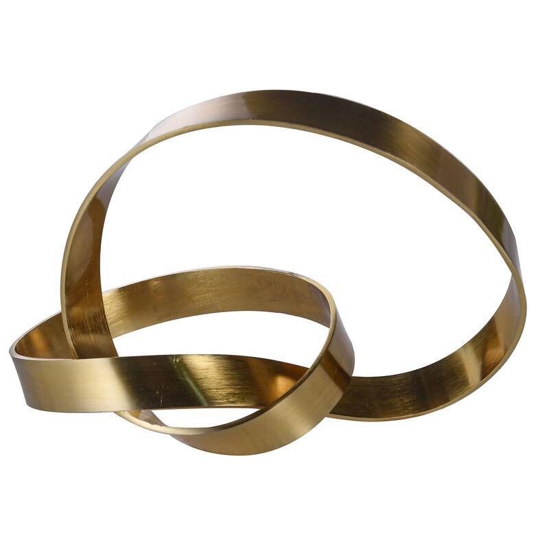 Brass Knot Decorative Object - Brushed Brass Finish