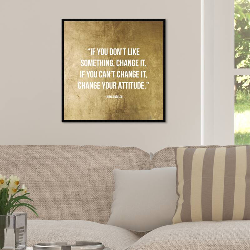 Oliver Gal 'Change It' Typography and Quotes Framed Wall Art Prints