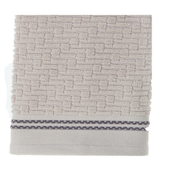 slide 1 of 1, Luxury Stitch Wash Cloth (12 X 12) (Taupe) - Set of 6