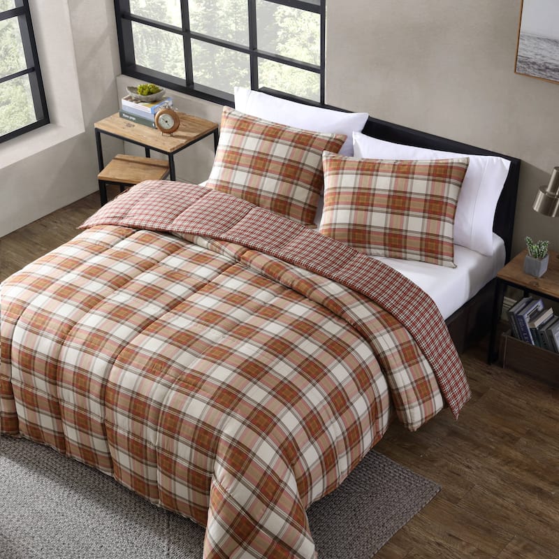 Eddie Bauer Edgewood Plaid Down Alt Reversible Comforter Set
