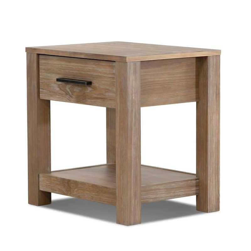 Modern Rustic 1 Drawer Nightstand Farmhouse Style - Rustic-Pine