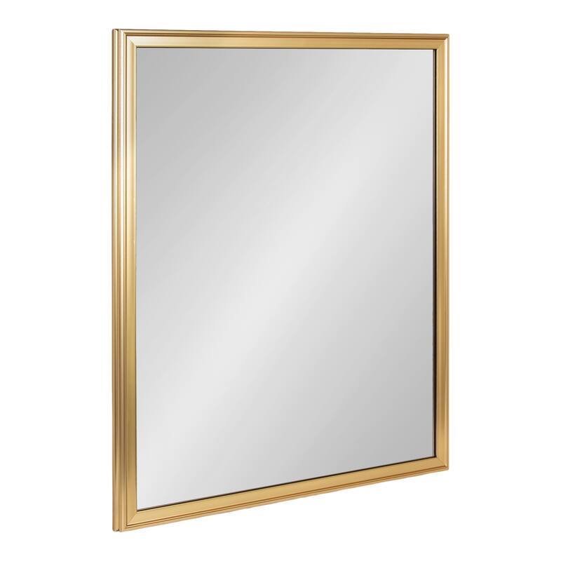 Kate and Laurel Colette Rectangle Bathroom Wall Mirror - 24x30 - Gold