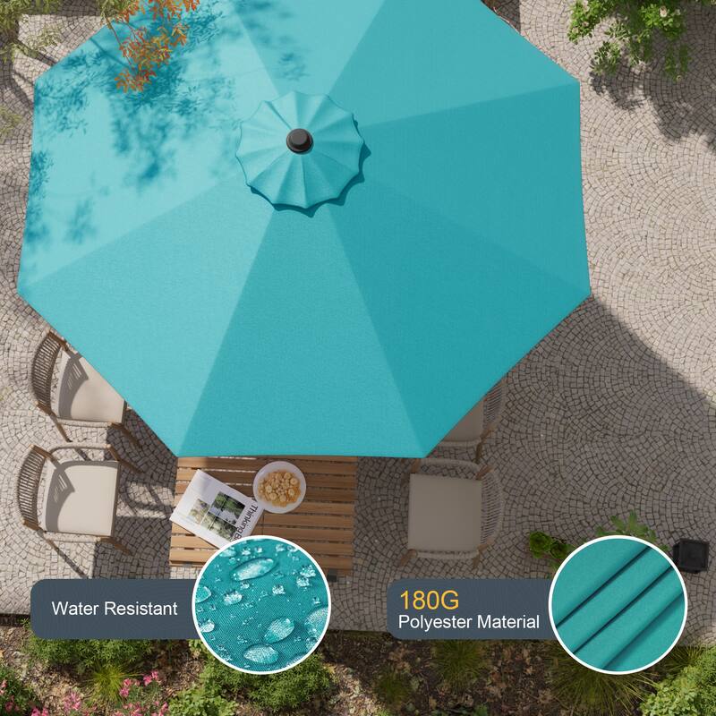LIVOOSUN 9ft Patio Umbrella Outdoor Table Umbrella with Tilt and Crank