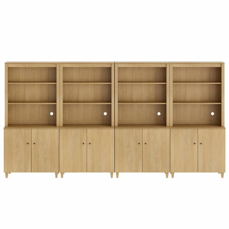 Modern 71" Tall Bookcase with Shelves & Storage Cabinet for Home Office