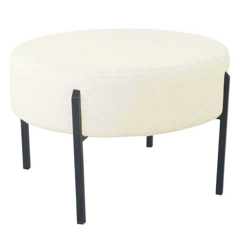 HomePop Modern Round Ottoman