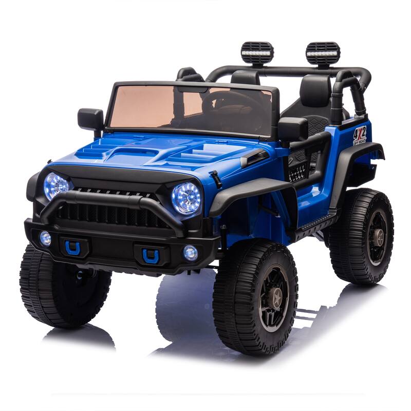 24V Electric Ride-On Truck for Kids, Two-Seater, Parental Remote Control, MP3, Bluetooth, Ages 3+