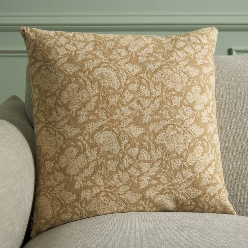 SAFAVIEH Home Khriya 20-inch Mustard Cotton Pillow