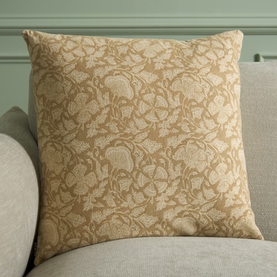 SAFAVIEH Home Khriya 20-inch Mustard Cotton Pillow