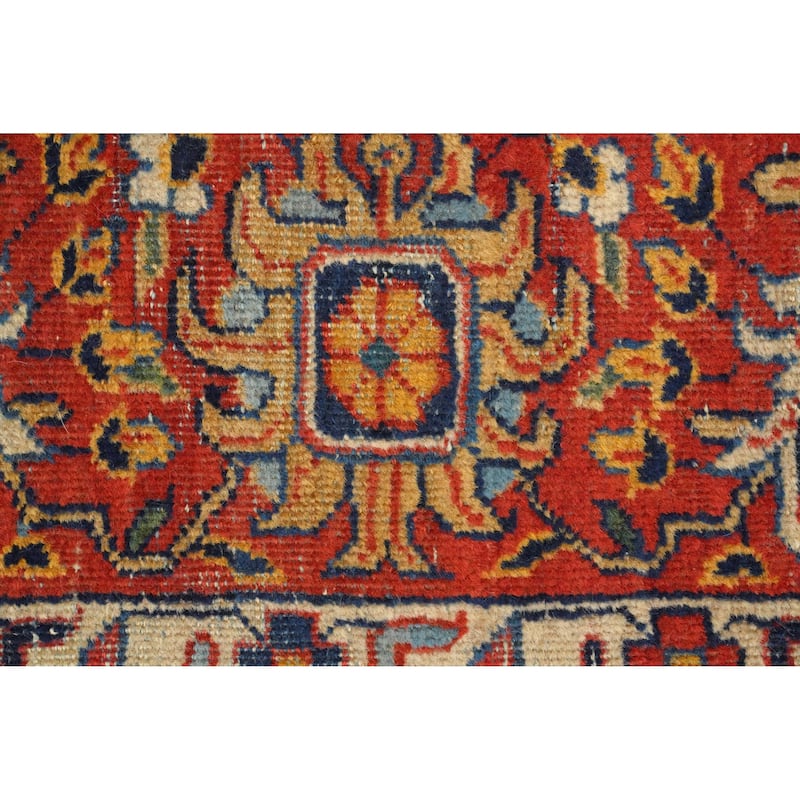 Hand Knotted Oriental 100% Wool Carpet Traditional Floral Navy Blue & Blues Sultanabad Area Rug - 10' 5'' X 6' 9''