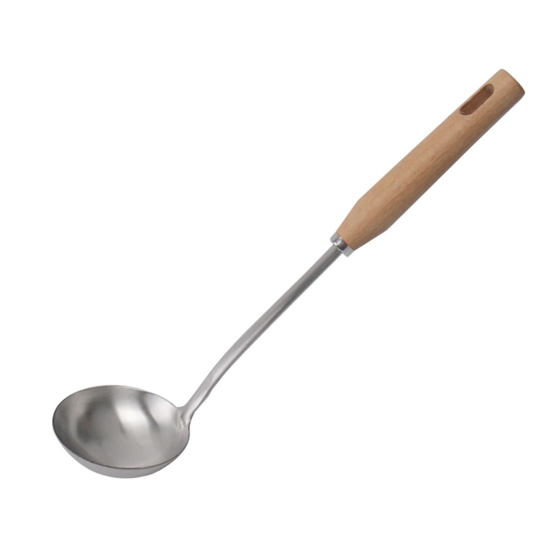 304 Stainless Steel Wooden Handle Soup Ladle Spoon | Harfington