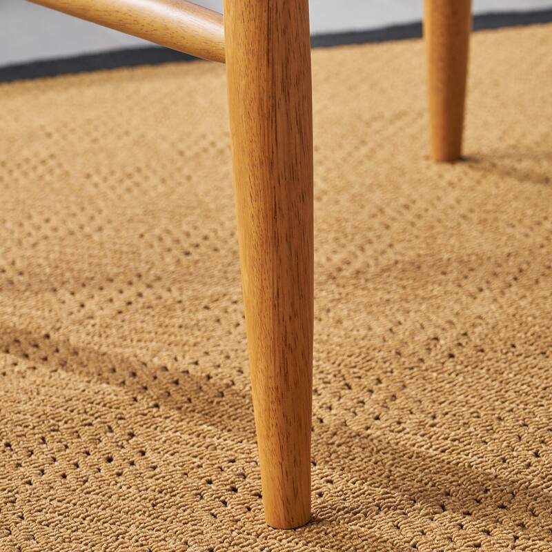 Mid-Century Set of 2 Bar Stools with Backrests Fabric Cushioned Seats, Solid Wood Legs for Dining Room Living Room and Bar