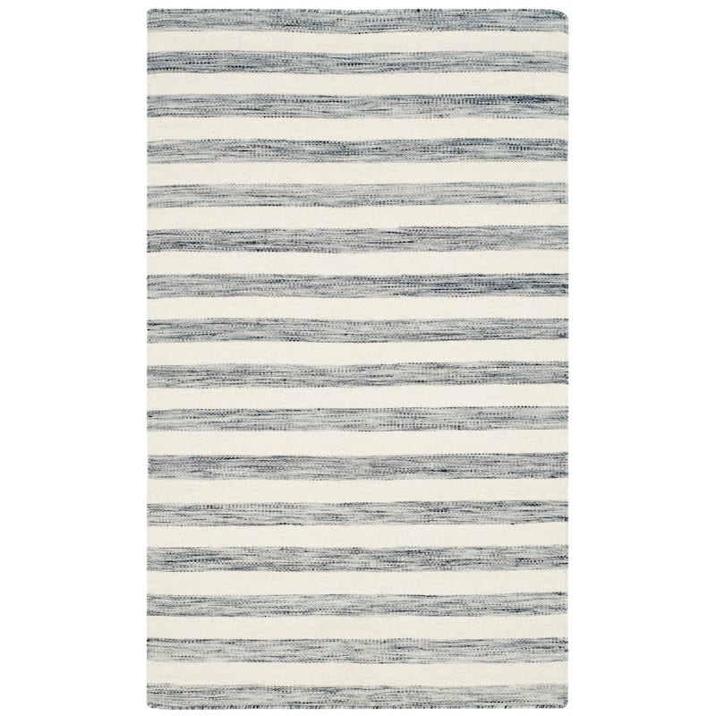 SAFAVIEH Dhurries Aiva Hand-knotted Stripe Area Rug