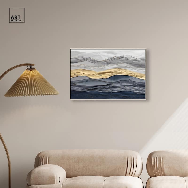 Flowing Golden Tide Canvas by Art Remedy