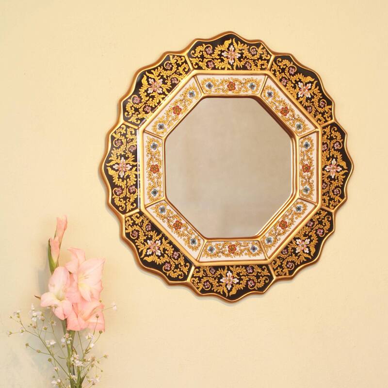 NOVICA Handmade Black Star Mirror (Peru)