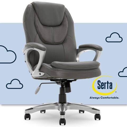Serta Amplify Executive Office Chair, Faux Leather and Mesh