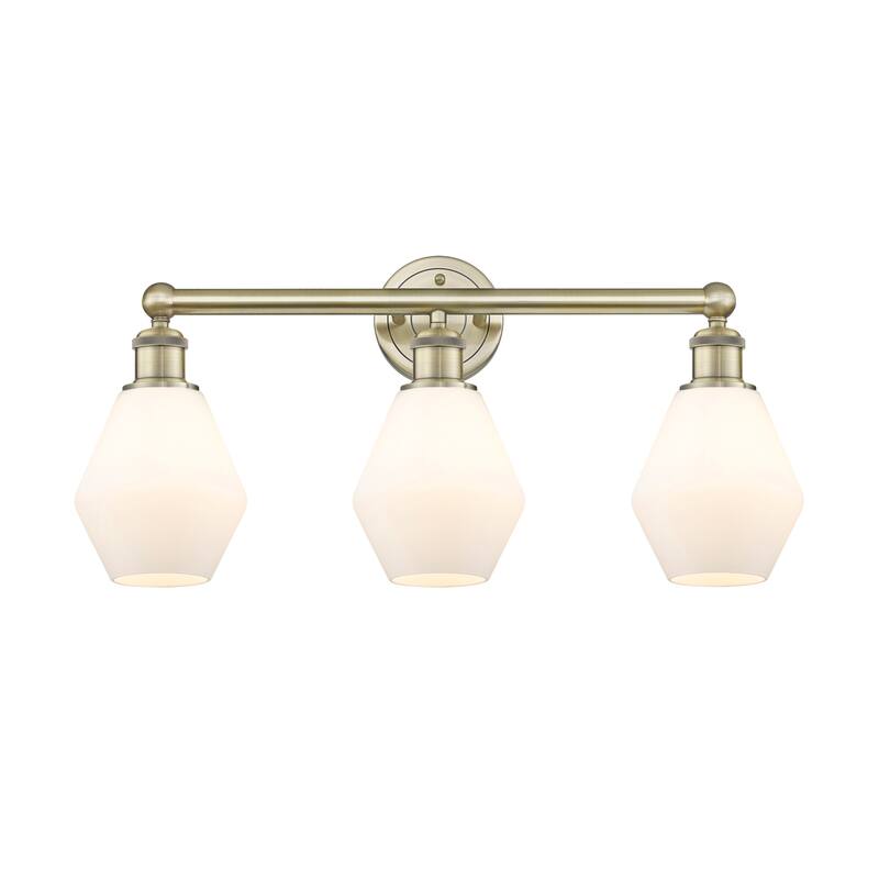 Innovations Lighting 616-3W-12-24 Cindyrella Vanity Cindyrella 3 Light - Antique Brass / Cased Matte White