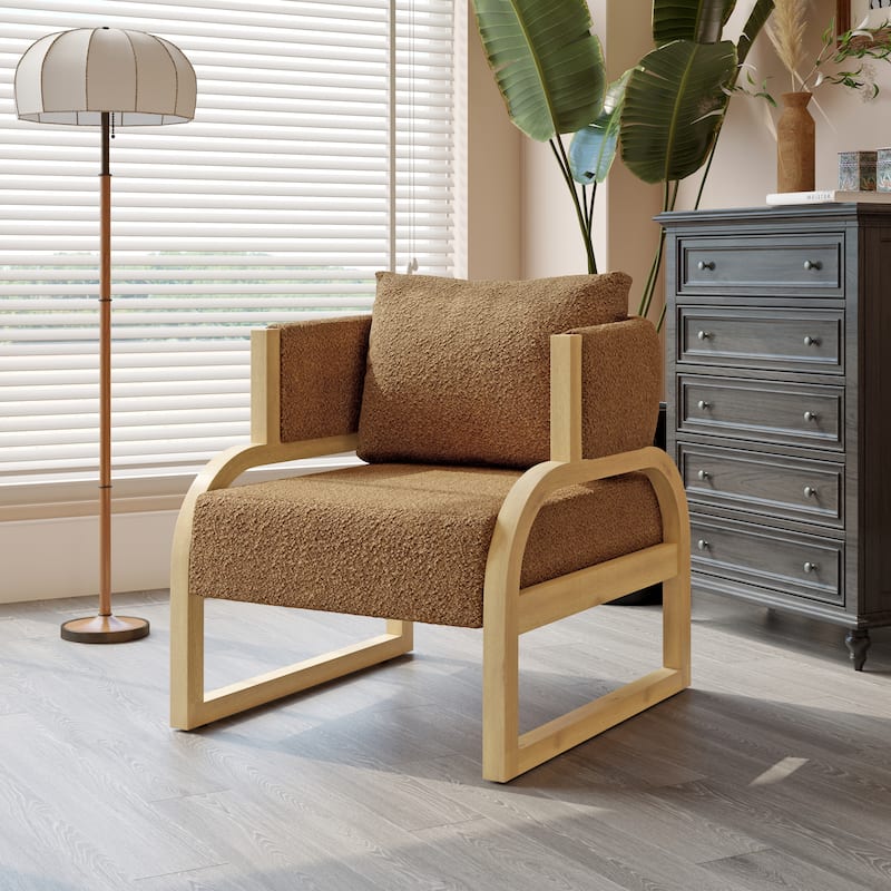 Corvus Danzig Teddy Fabric 1-Piece Accent Chair