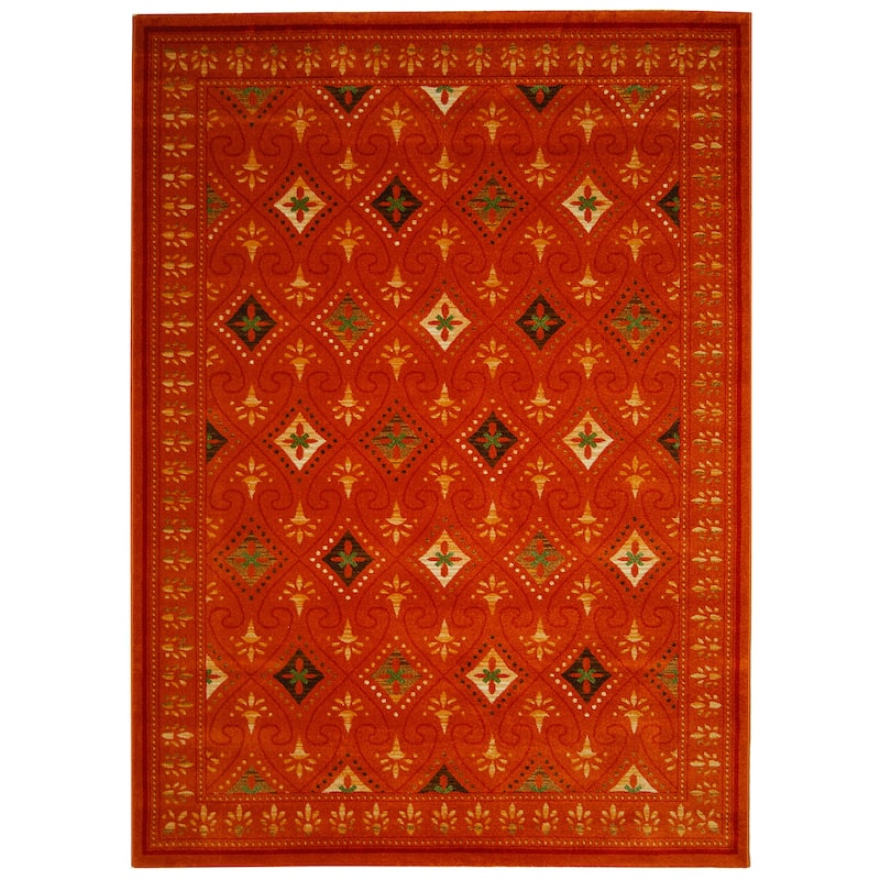 SAFAVIEH Porcello Agness Modern Rug - 8' x 11' 2" - Orange - Rectangle