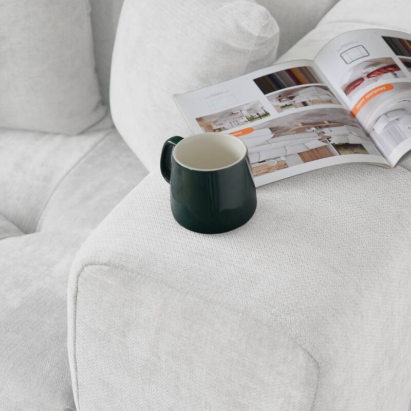 183''W Large Linen Corner Sectional Couch for Living Room Sofa Set