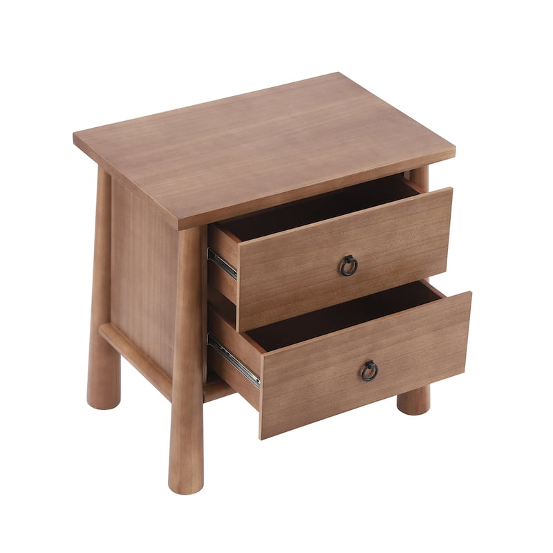 Christopher Knight Home - Modern Minimalist 23.62" Nightstand with Solid Wood Round Tapered Legs, Multi-Functional Use
