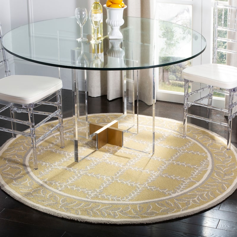 SAFAVIEH Handmade Chelsea Sunstripe Trellis French Country Wool Rug