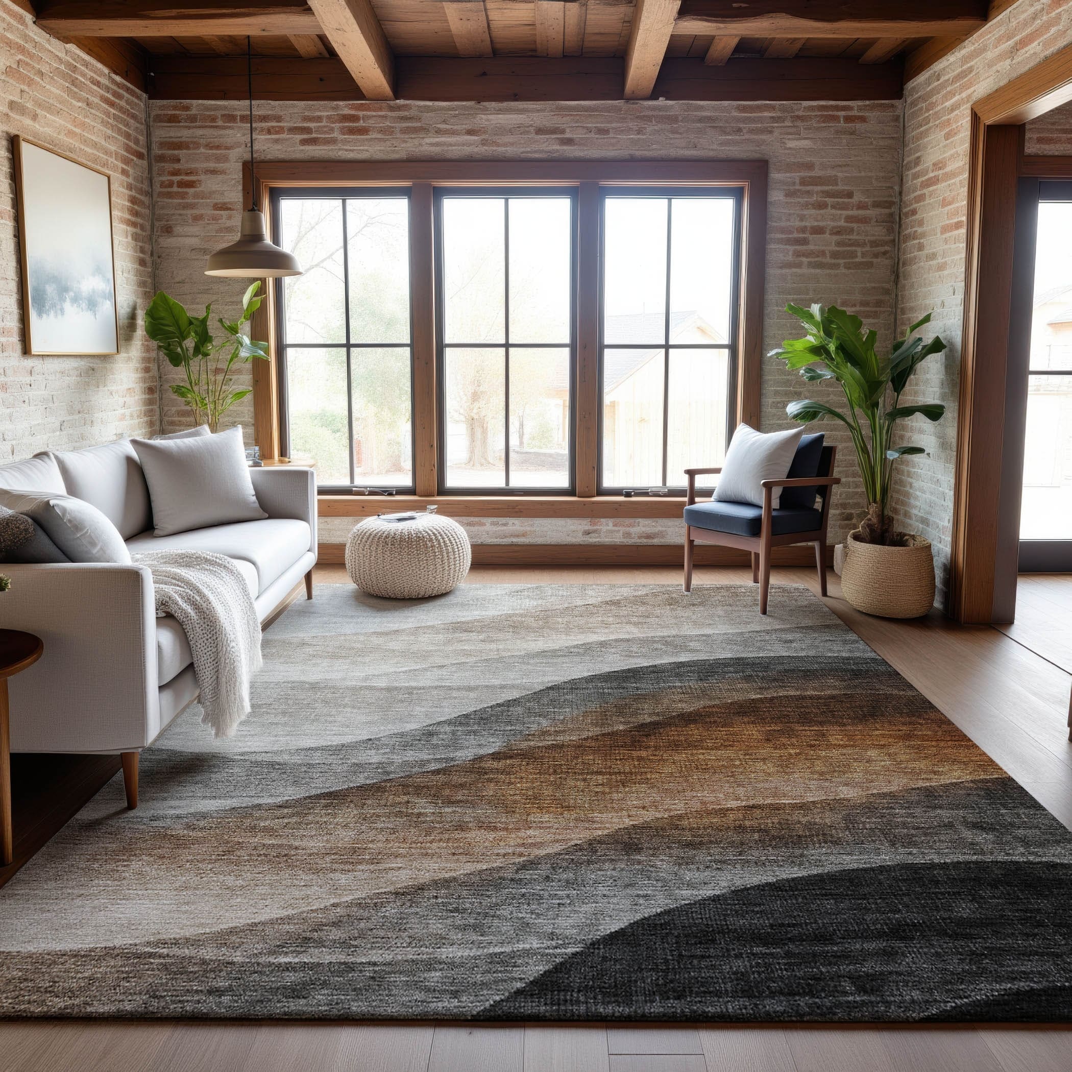 Premium Washable Super Soft Modern Waves Mayfield Rug