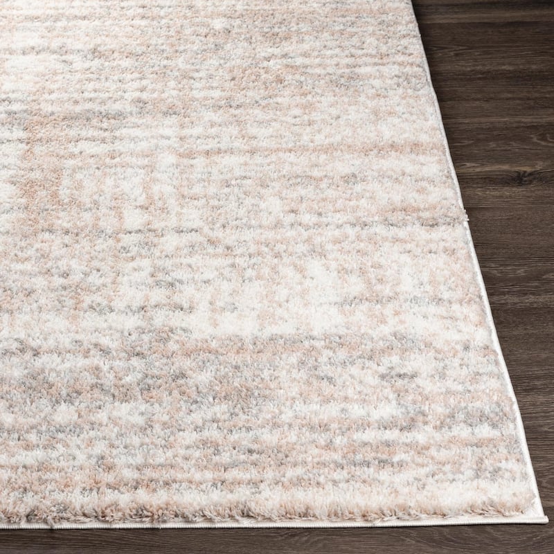 Livabliss Alonzo Plush Heathered Stripe Area Rug