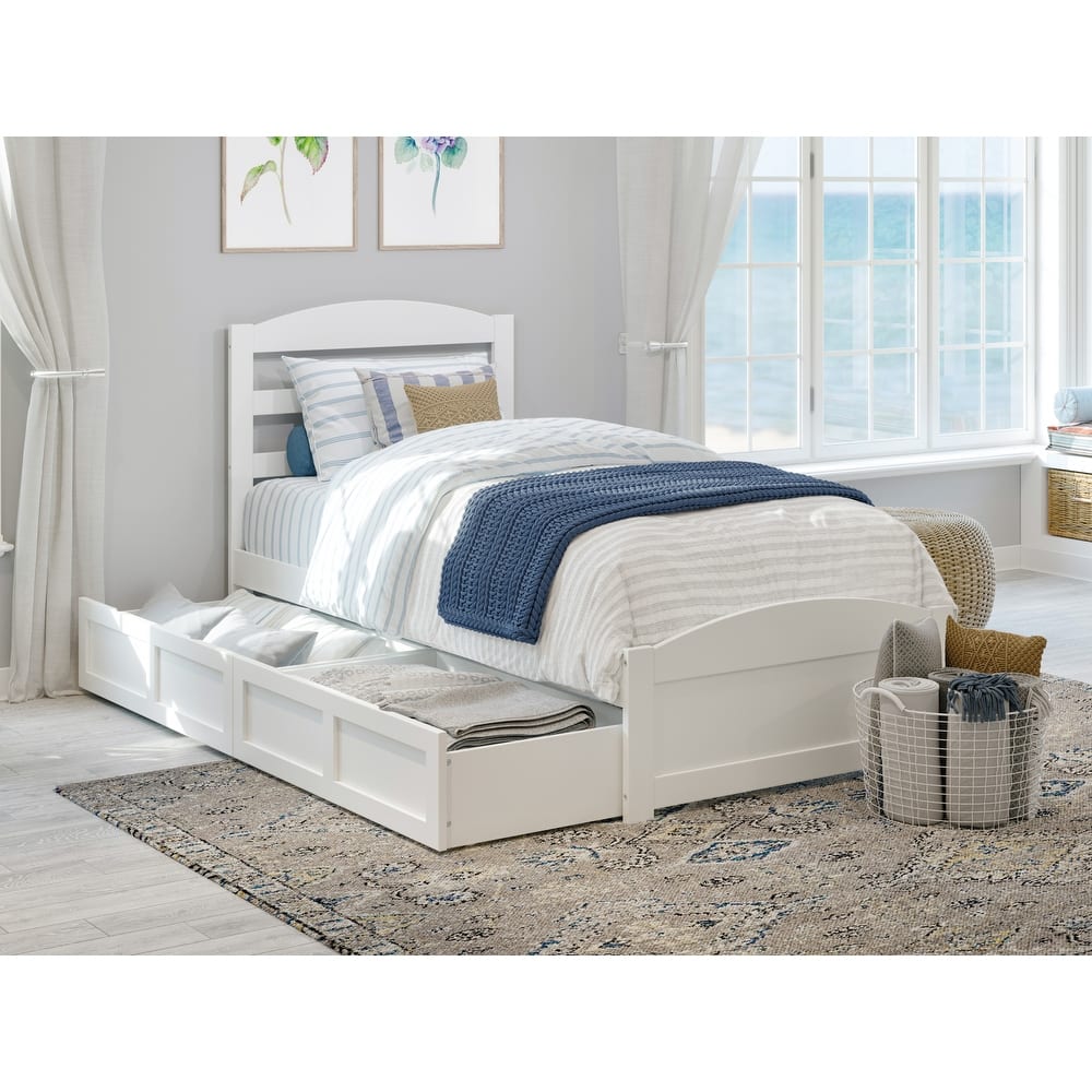 Warren Platform Bed with Footboard and 2 Storage Drawers