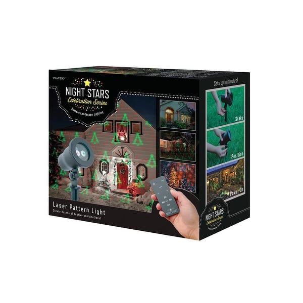 Viatek LL03RG5PWR Night Stars Christmas LED Light Projector, White