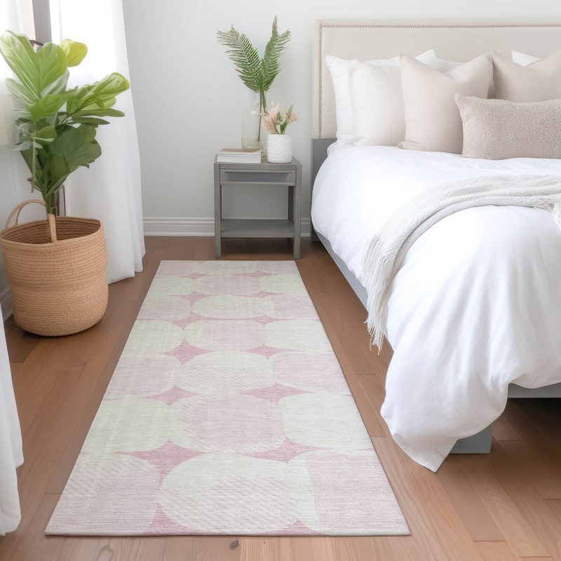 Machine Washable Indoor/ Outdoor Chantille Puffy Modern Rug