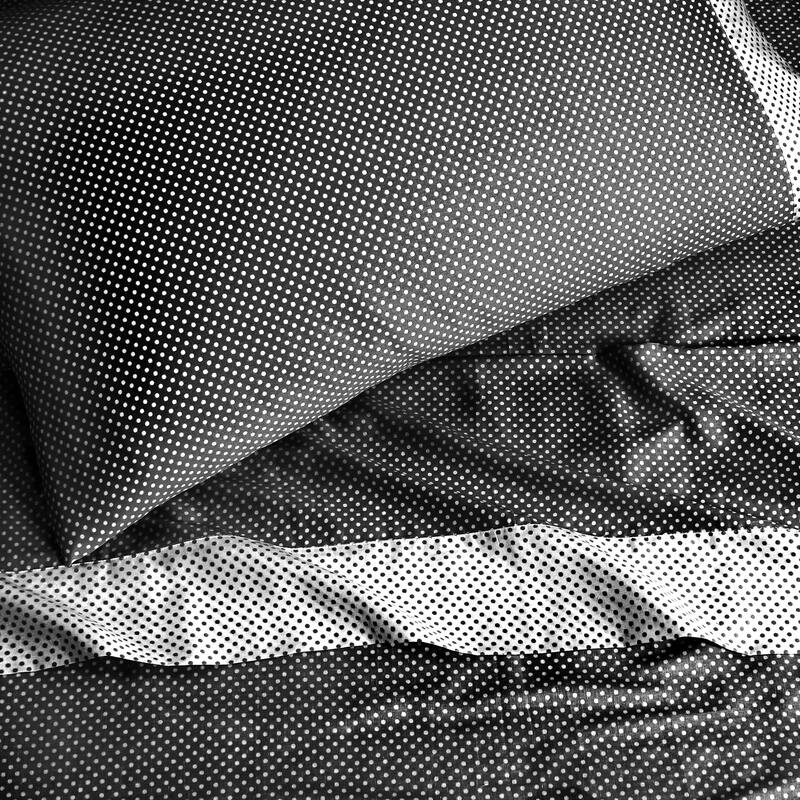 Anne Klein Westhill Dot 4-Piece Cotton Sateen Sheet Set