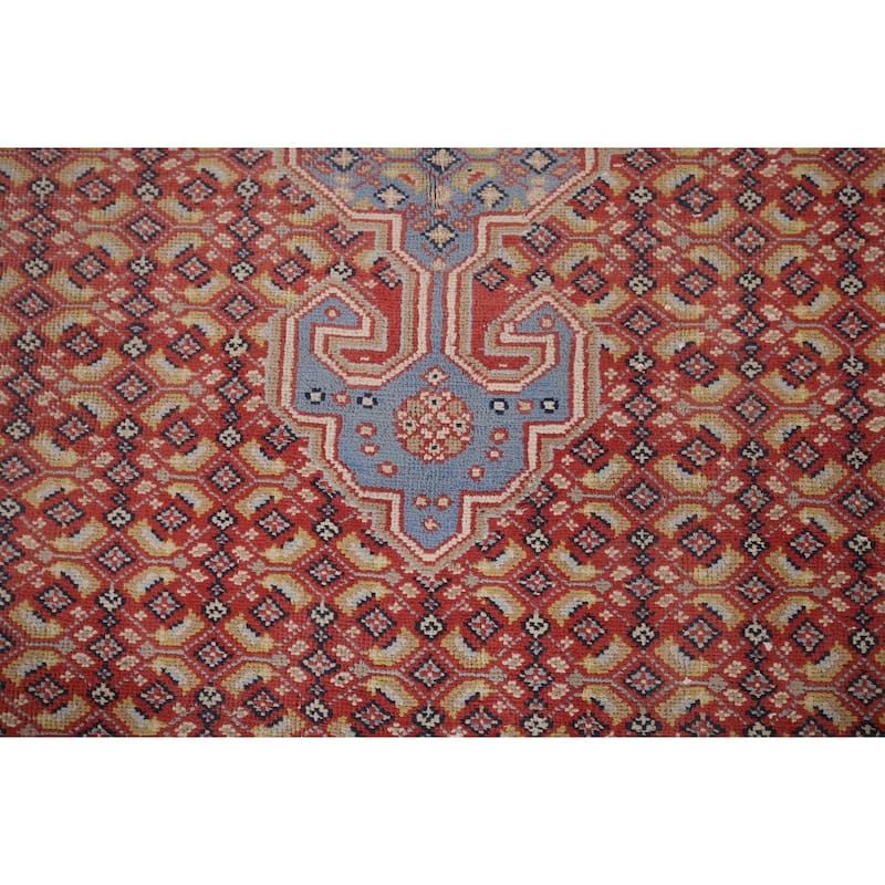 Geometric Tabriz Vintage Persian Area Rug Handmade Wool Carpet - 6'4" x 9'6"