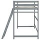 preview thumbnail 10 of 9, Grey Twin Pine High Loft Bed with Inclined Ladder